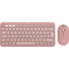 Kit periferice Logitech Pebble 2 Combo, Wireless/Bluetooth, Tonal Rose