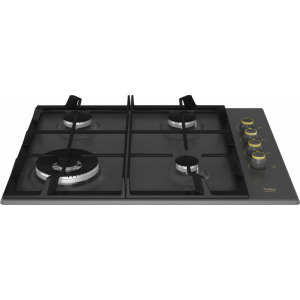Beko HIGG64125SAR, Gaz, 4 arzatoare, Siguranta plita, Aprindere integrata, 60 cm, Antracit