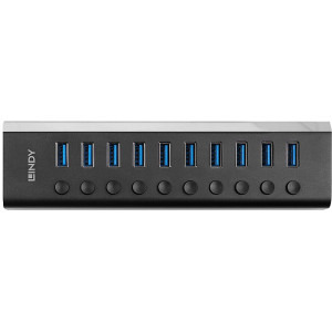 Hub USB LINDY 10 Port USB 3.0 Hub cu butoane On/Off - PC Garage