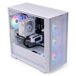 Gaming BALAUR Epic Alb Powered by ASUS, Intel  i5-13400F 2.5GHz, 32GB DDR4, 1TB SSD, RTX 4060 8GB GDDR6, Iluminare RGB