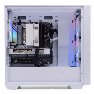 Gaming BALAUR Epic Alb Powered by ASUS, Intel  i5-13400F 2.5GHz, 32GB DDR4, 1TB SSD, RTX 4060 8GB GDDR6, Iluminare RGB
