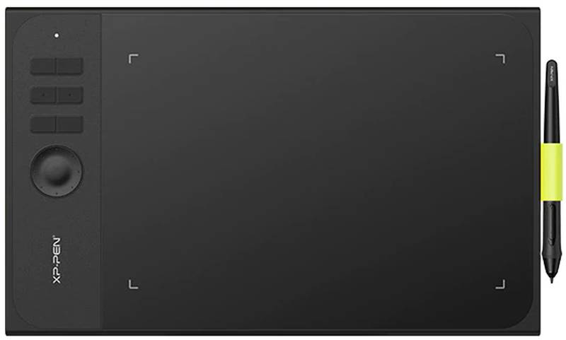 Tableta grafica XP-Pen Star 06C, 10x6", USB, Rotita Multifunctionala, 6 Butoane, 8192 niveluri presiune, include Manusa, Pen-Stand, 8 varfuri de rezerva