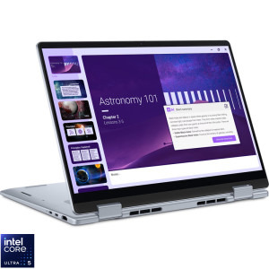 Laptop DELL 14 2-in-1 14 Plus DB04250, FHD+ Touch, Procesor Intel® Core™ Ultra 5 226V (8M Cache, up to 4.50 GHz), 16GB LPDDR5X, 512GB SSD, Intel Arc 130V, Win 11 Pro, Ice Blue, 3Yr CIS