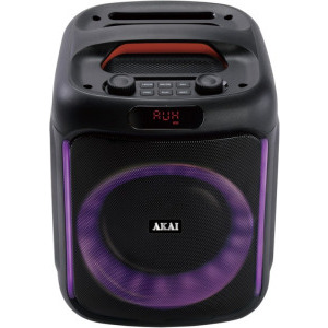 Akai Boxa portabila ABTS-V20, 20W, Bluetooth 5.0, Radio FM, USB, TF Card, LED, Black + Microfon wired