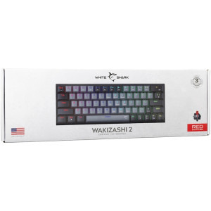 White Shark Wakizashi Rainbow Black/Grey v2 Red Switch Mecanica