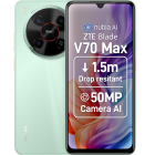 Smartphone ZTE nubia V70 Max, Display 120Hz, 128GB, 8GB RAM (4GB + 4GB extensibili), Dual SIM, 4G, Lake Green, Rezistenta cadere 1.5m