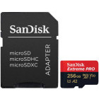 Card memorie SanDisk Micro SDXC Extreme PRO 256GB A2 C10 V30 UHS-I U3 + Adaptor