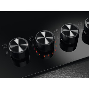 AEG HKB64453NB, 4 arzatoare, Aprindere electrica, Gratar fonta, Timer electronic, 60 cm, Negru