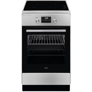 Aragaz AEG CIB56491BM, Inductie, 4 zone de gatit, SteamBake, Timer, Grill, AirFry, Clasa A, 50 cm, Inox