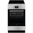 Aragaz AEG CIB56491BM, Inductie, 4 zone de gatit, SteamBake, Timer, Grill, AirFry, Clasa A, 50 cm, Inox