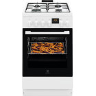Aragaz Electrolux LKK560232W, Mixt, 4 arzatoare, Sistem de siguranta, Aprindere integrata, SteamBake, Multilevel Cooking, Timer, Grill, AirFry, Clasa A, 50 cm, Alb