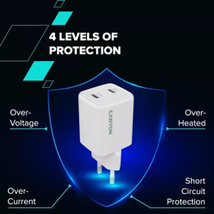 Canyon GaN, 2x USB-C, Power Delivery 35W