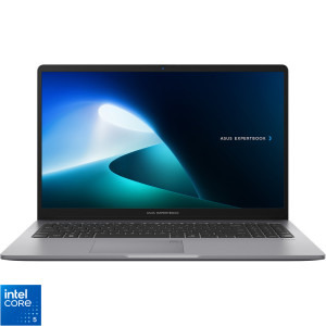 Laptop ASUS 15.6 ExpertBook P1 P1503CVA, FHD, Procesor Intel® Core™ 5 210H (12M Cache, up to 4.80 GHz), 32GB DDR5, 512GB SSD, Intel Graphics, No OS, Misty Grey