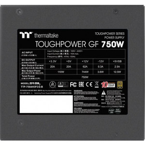 Thermaltake Toughpower GF, 80+ Gold, 750W