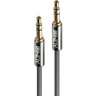 Cablu audio LINDY Cromo Line, Jack 3.5 mm Male - Jack 3.5 mm Male, 2m, antracit