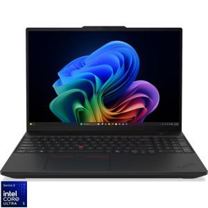 Lenovo 16'' ThinkPad T16 Gen 5, WUXGA IPS, Procesor Intel® Core™ Ultra 5 325 (12M Cache, up to 4.50 GHz), 16GB LPCAMM2 LPDDR5X, 512GB SSD, Intel Graphics, Win 11 Pro, Black