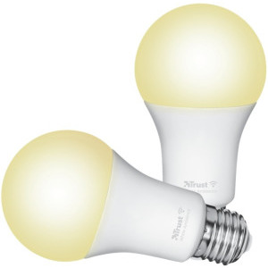 Trust Bec inteligent LED Smart WiFi, E27, 9W, 806 lumeni, 1800 K - 6500 K, 2 buc