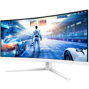 Philips Gaming 34M2C5501A/00 Curbat 34 inch UWQHD VA 1 ms 180 Hz HDR FreeSync Premium G-Sync White