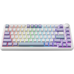 Ajazz AK820 MAX RGB White/Purple Magnetic Switch Mecanica
