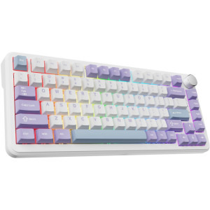 Ajazz AK820 MAX RGB White/Purple Magnetic Switch Mecanica