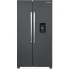 Frigider Side By Side Heinner HSBS-HM529NFINVDGWDE++, 529 L, Clasa E, Full No Frost, Inverter, Dozator apa, Control electronic, 177 cm, Antracit