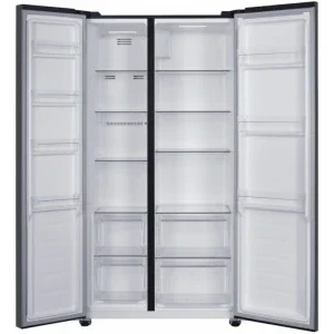 Heinner HSBS-HM442NFINVDGE++, 442 L, Clasa E, Full No Frost, Inverter, Control electronic, 177 cm, Antracit