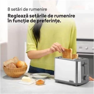 Braun Prajitor de paine PurShine HT1510GY, 900W, Argintiu/Gri