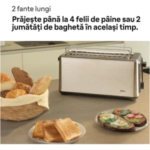 Braun Prajitor de paine Identity HT5220BK, 1470W, Inox