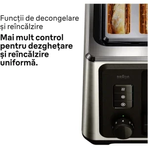 Braun Prajitor de paine Identity HT5220BK, 1470W, Inox