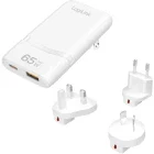 Incarcator retea Logilink PA0376, 1x USB-C, 1x USB, Quick Charge 65 W, GaN, White + Adaptor US / AU / UK inclus