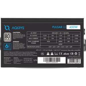 AQIRYS Pulsar LS, 80+, 450W