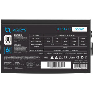AQIRYS Pulsar LS, 80+, 550W