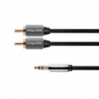 Cablu audio Kruger&Matz Jack 3.5 mm Male - 2x RCA Male, 1.8m, negru