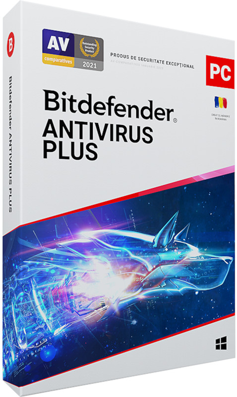 Antivirus Bitdefender Antivirus Plus, 10 Dispozitive, 2 Ani, Licenta noua, Retail