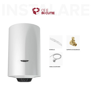 Ariston electric Pro 1 Eco 100L, 1800 W, functie Eco Evo, rezervor emailat cu Titan
