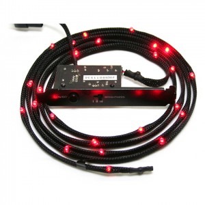 NZXT Sleeved LED Lighting Kit Red 2m