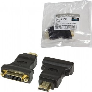Logilink 1x DVI-D Female - 1x HDMI Male, negru