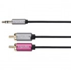Cablu audio Kruger&Matz Jack 3.5 mm Male - 2x RCA Male, 3m, negru