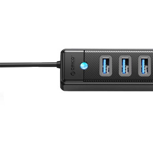 Orico PW7U-U3, 7x USB 3.0, 15 cm Black