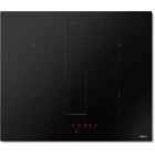 Plita incorporabila Elica NikolaTesla Fit, Inductie, 4 zone de gatit, Hota integrata, Bridge Zone, 60 cm, Negru
