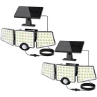 Lepro Lampa solara LED DW, 10 W, 1000 lumeni, 6500K, IP65, Senzor de miscare, 2 buc