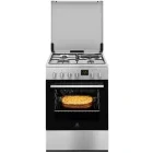Aragaz Electrolux LKM660223X, Mixt, 3 arzatoare + 1 zona de gatit, Sistem de siguranta, 60 cm, Inox