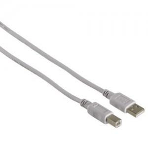 Cablu periferice Hama USB 2.0 Male tip A - USB 2.0 Male tip B, 1.5m, alb