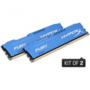 HyperX Fury Blue 8GB DDR3 1600 MHz CL10 Dual Channel Kit
