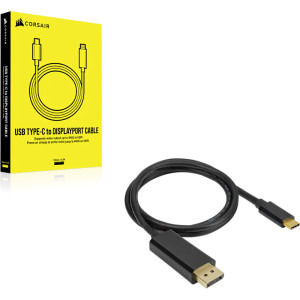 Corsair USB tip C Male - DisplayPort v1.4 Male, 1m, negru