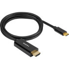 Cablu video Corsair USB tip C Male - HDMI v2.0 Male, 1m, negru