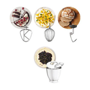 Kenwood Titanium Chef Baker XL KVL65.001WH, 1200 W, vas 7 l, 10 trepte viteza, cantar integrat, ecran LCD, 3 accesorii patiserie, alb