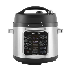 Crock-Pot Multicooker cu gatire sub presiune Turbo Express CS062X, 5.6 l, control digital, gatire Sous Vide, 15 programe, 7 moduri de gatire, argintiu, 1400W