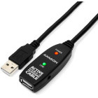 Cablu periferice AXAGON ADR-210 Active Repeater USB 2.0 tip A male - USB 2.0 tip A female, 10m, Negru