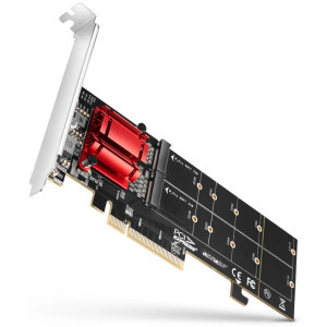 Adaptor AXAGON PCEM2-ND 1x PCI-E Male - 2x M.2 PCI-E SSD